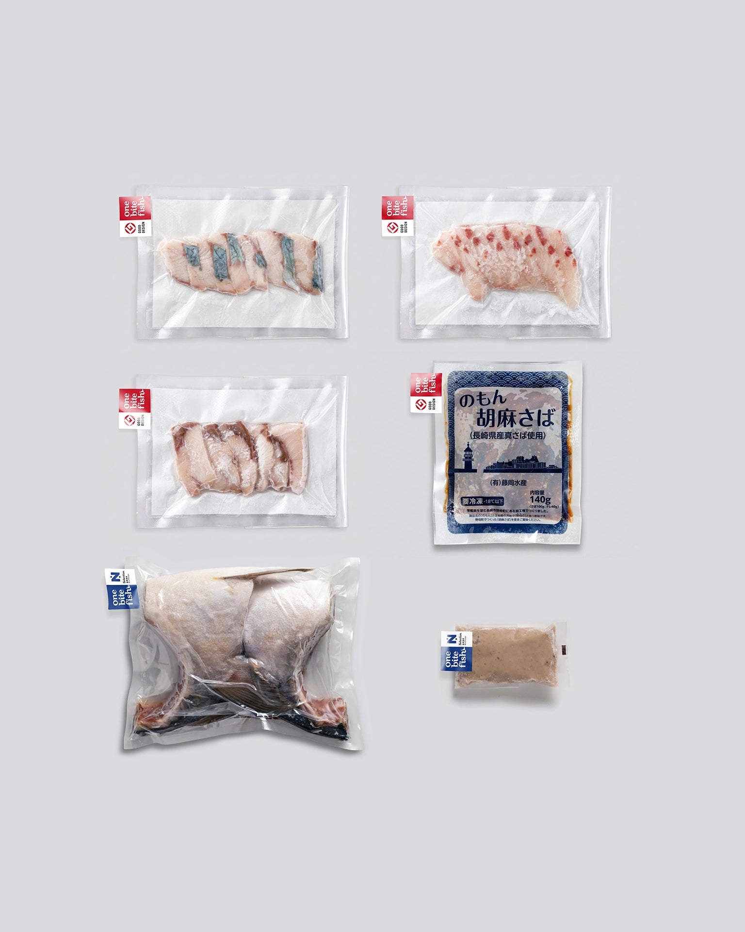 one bite fish ＋ N Selection（お刺身4パック ＋ 厳選加工品2品）